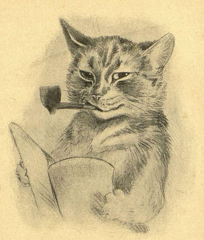 smug cat smoking a pipe Svetlyachok.jpg