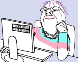balding chair closed_mouth computer glasses keyboard lipstick makeup monitor mouse pink_hair s...png