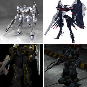 armored core mechs and machineries