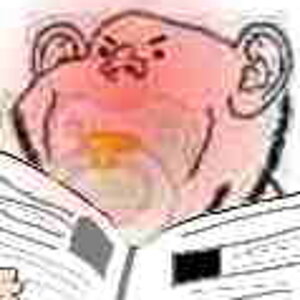 Impish baby newspaper