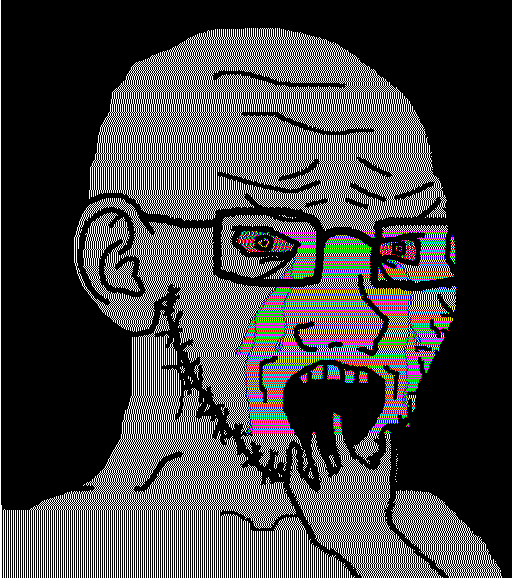 soyjak about to sneeze in dot form.gif