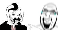 blur closed_eyes clothes crying ear glasses hand hohol laughing open_mouth pointing reaction soyjak stubble teeth text ukraine variant:cobson zionism // 1080x558 // 284.9KB